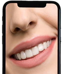 cell phone with a smile photo